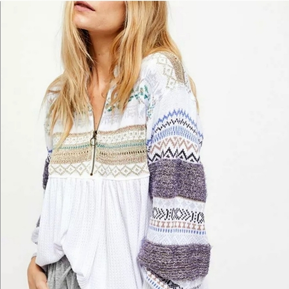 🍒NWOT🍒 FREE PEOPLE WINTER WONDERLAND SWEATER - Picture 1 of 12